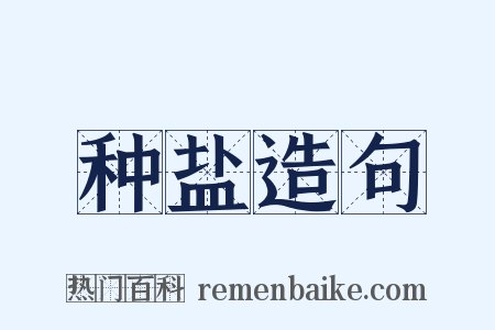 种盐造句是什么意思的图片